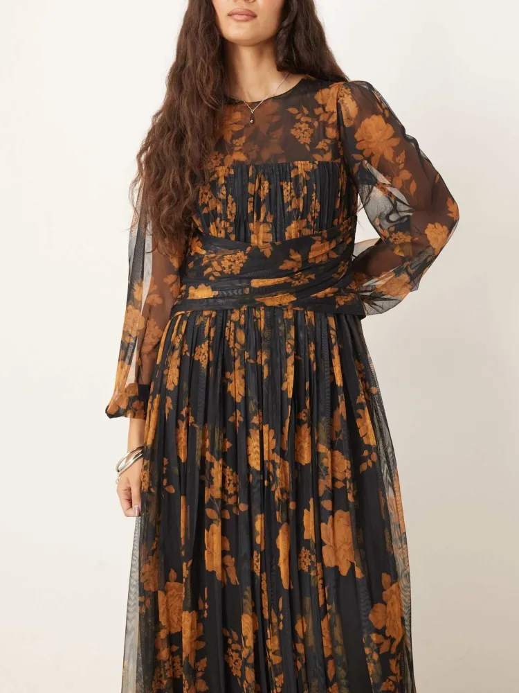 Ruched Waist Maxi Dress