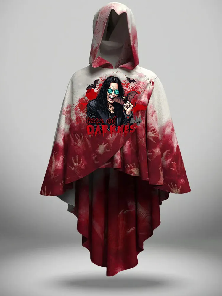 Women'S Darkness Irregular Hem Hooded Cape