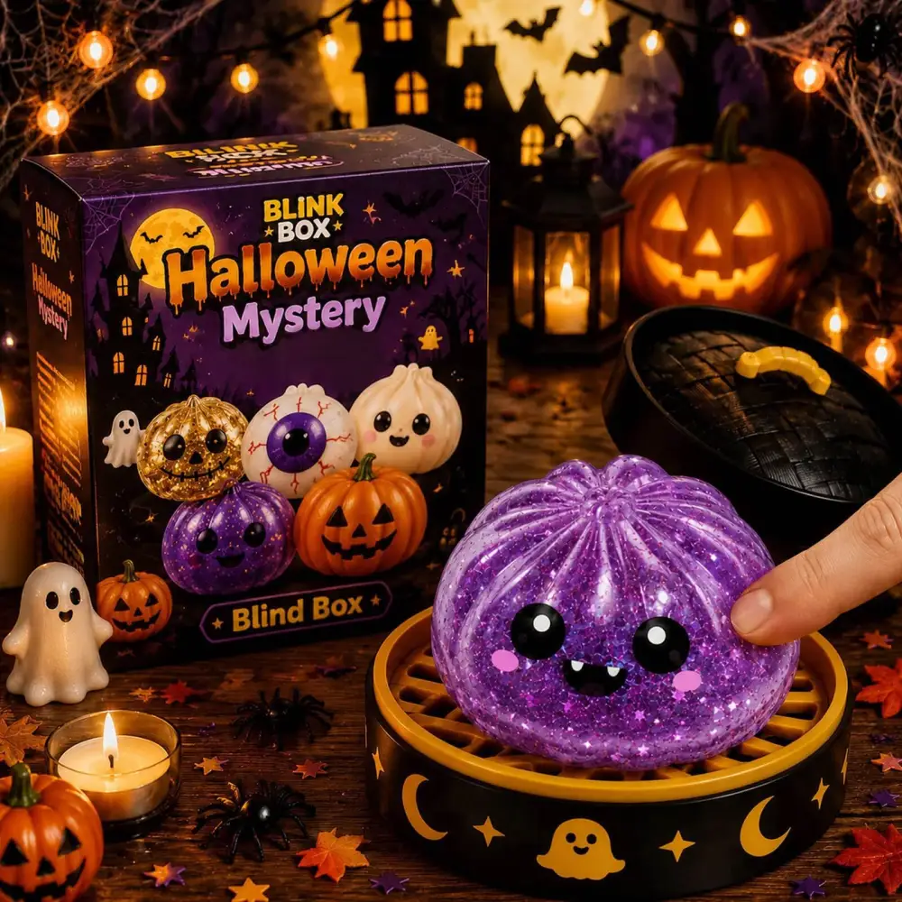 Halloween Mystery Gift Box-Scary Ghost Maruko Squeeze Toy Set