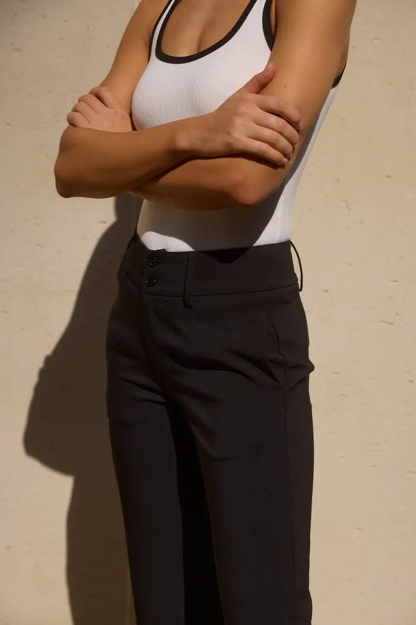 Classic Black Straight Leg Pants
