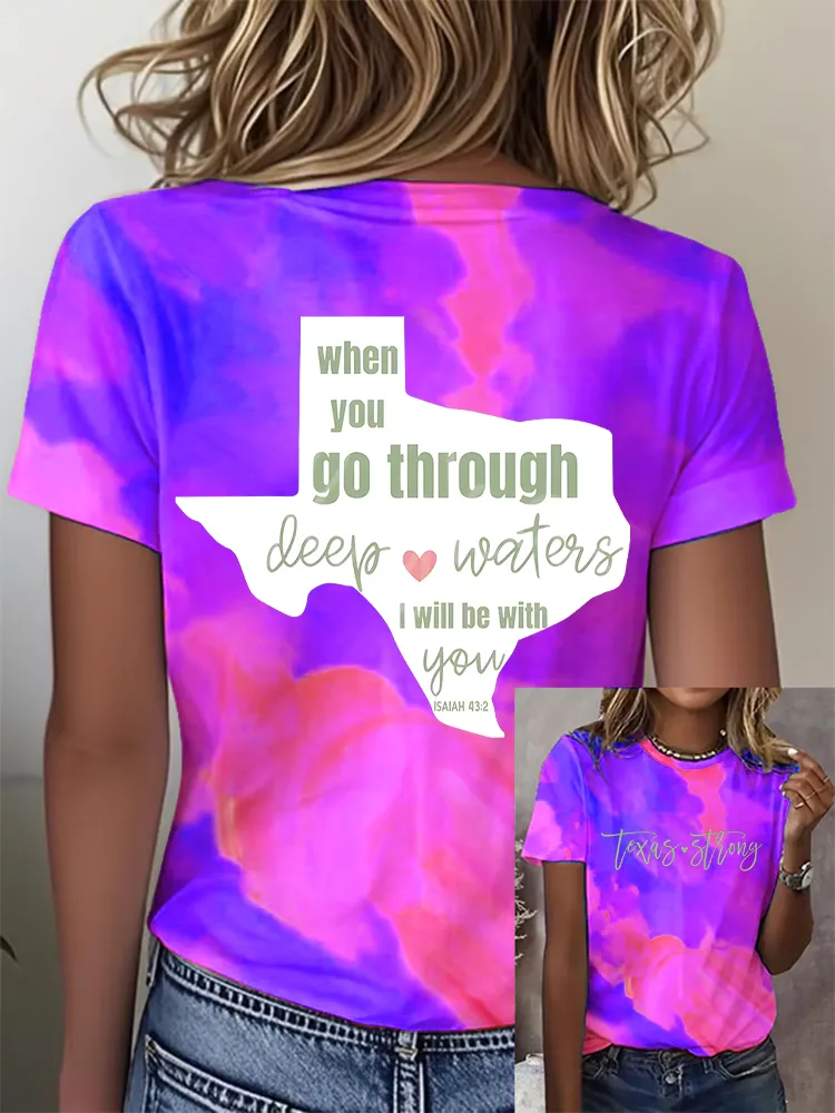 Women'S Casual Style When You Go Through Round Neck Slim Fit T-Shirt