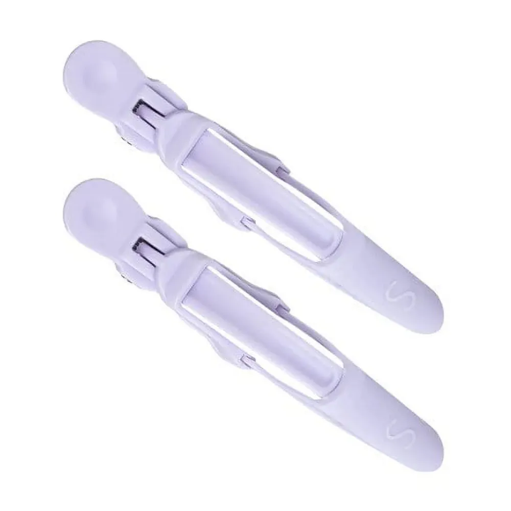 Fine-Pointed Tip Lady Solid Color Simple Hairpin Light Purple (2-Pack)