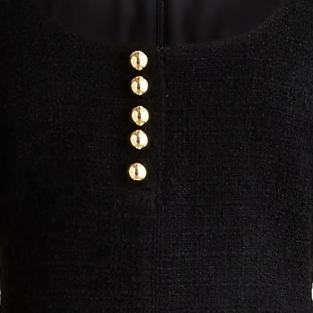 Textured Square Neck Mini Dresses