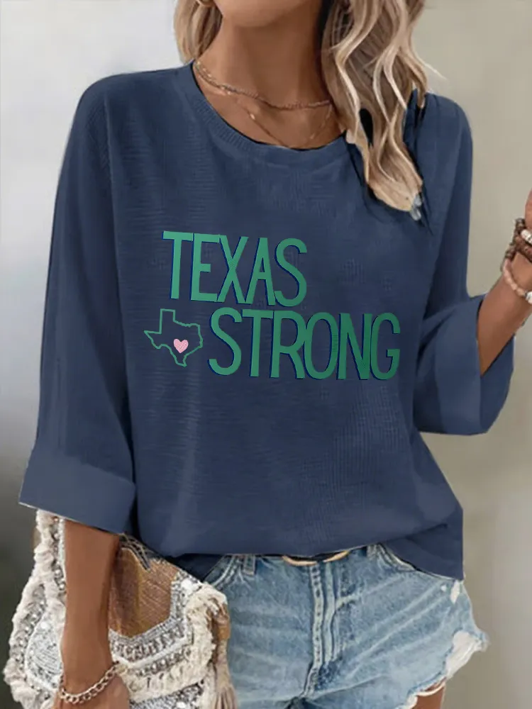 Women'S TEXAS STRONG Comfortable Breathable Round Neck T-Shirt