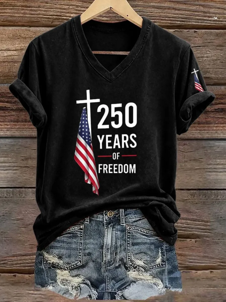 Women's American 250th Anniversary Printed T-Shirt
