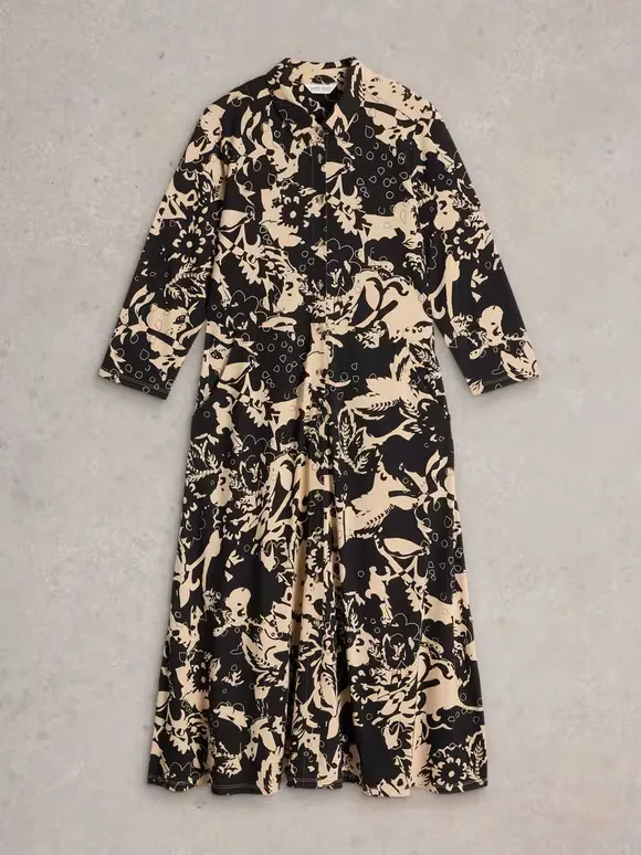 Maxi Jersey Shirt Dress