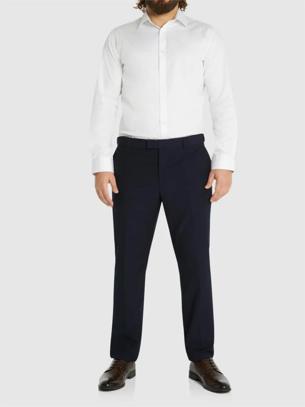 Navy Slim Fit Stretch Trousers