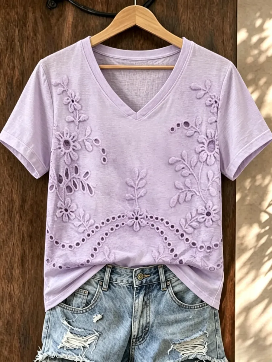 Women'S Retro Casual Art Printed T-Shirt