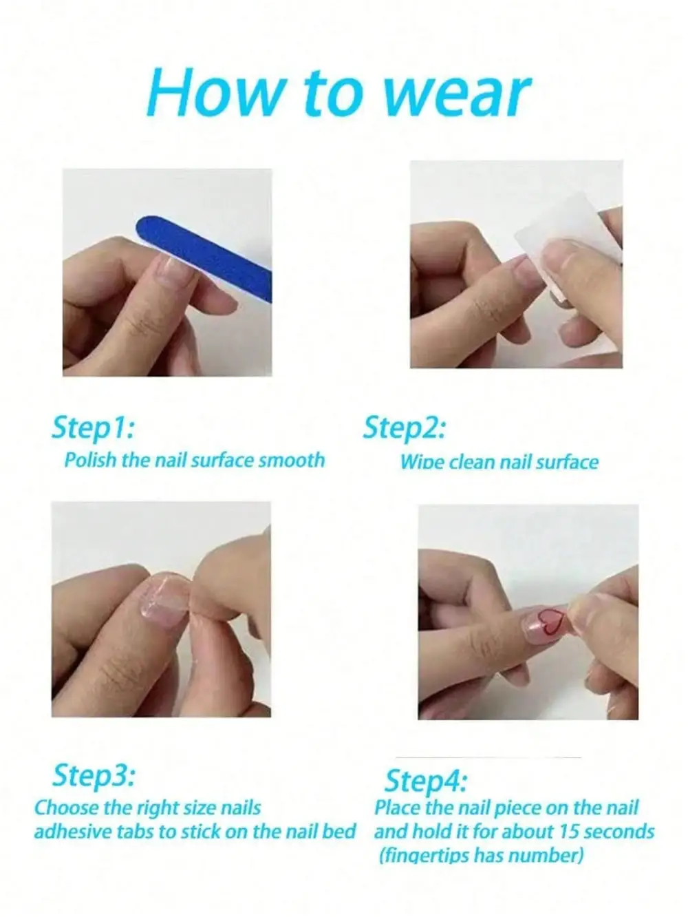 Nailhour 10Pcs Handmade Almond French Polka Dot With Music Note Press On Nails