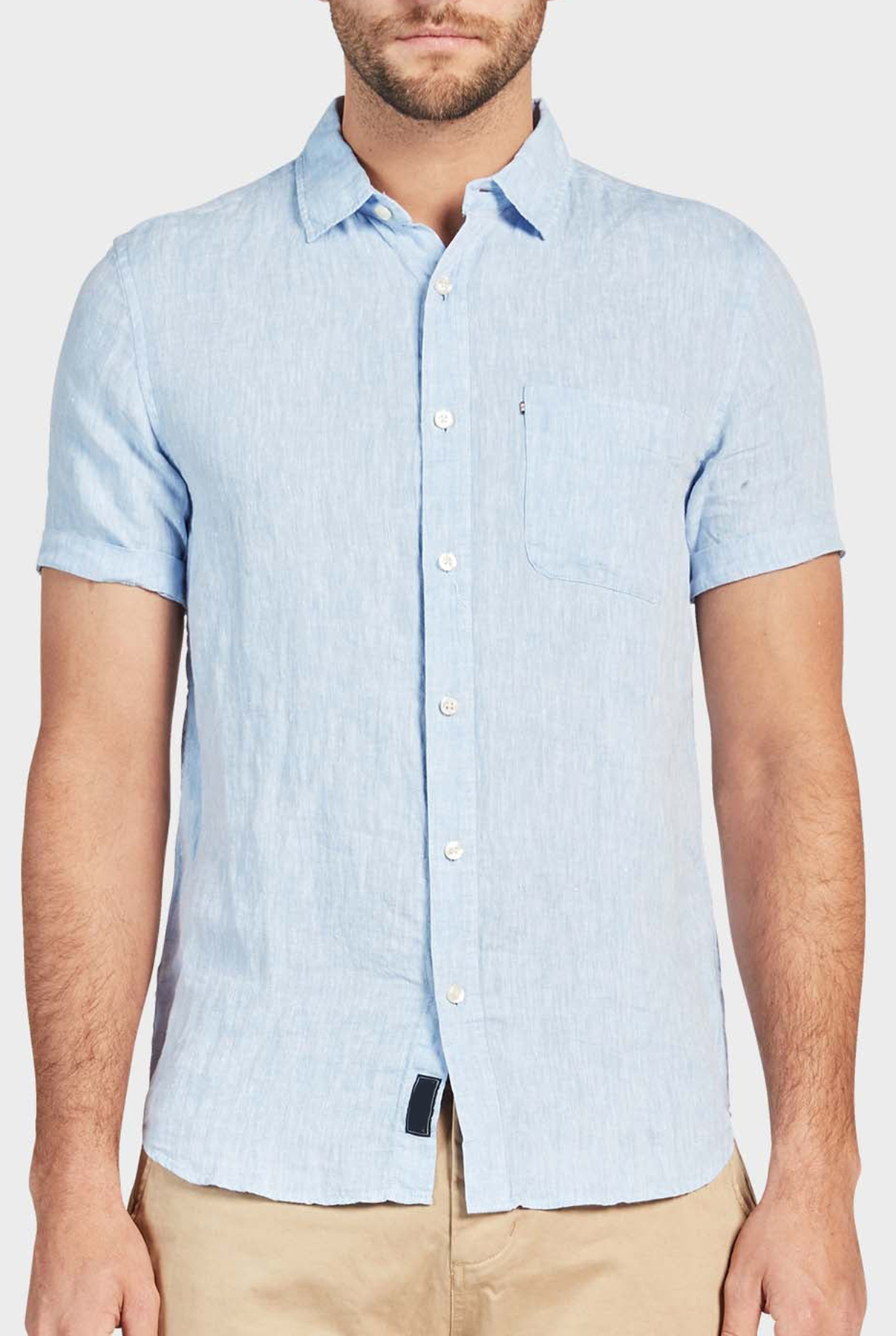 Hampton Linen SS Shirt-White