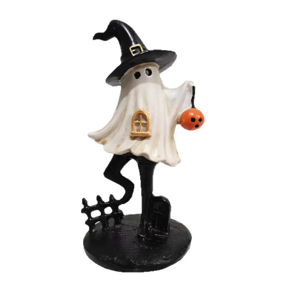 Halloween Chibi Witch Hat Ghost Ornament