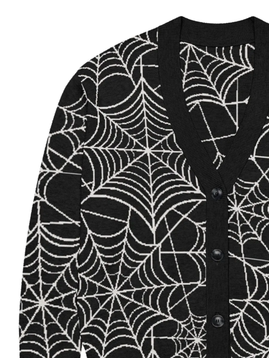 Spider Web Print Cardigan