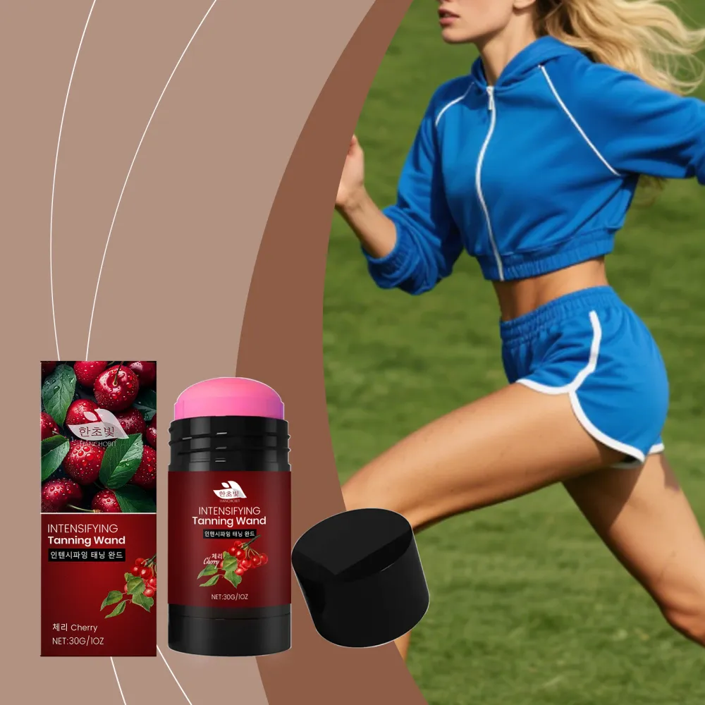 HANCHOBIT Cherry Moisturizing and Tanning Stick - Natural Daily Bronzing and Wheat-colored Luster Moisturizing Applicator Stick-$HT