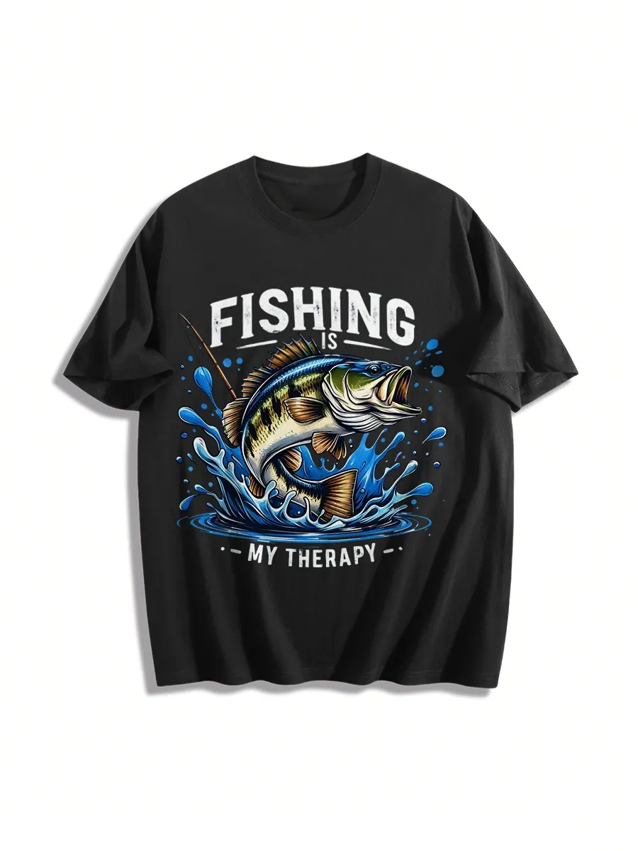 Dynamic Fishing Scene T-Shirt