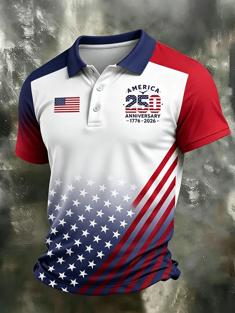 Men's America Anniversary Short-Sleeve Polo Shirt