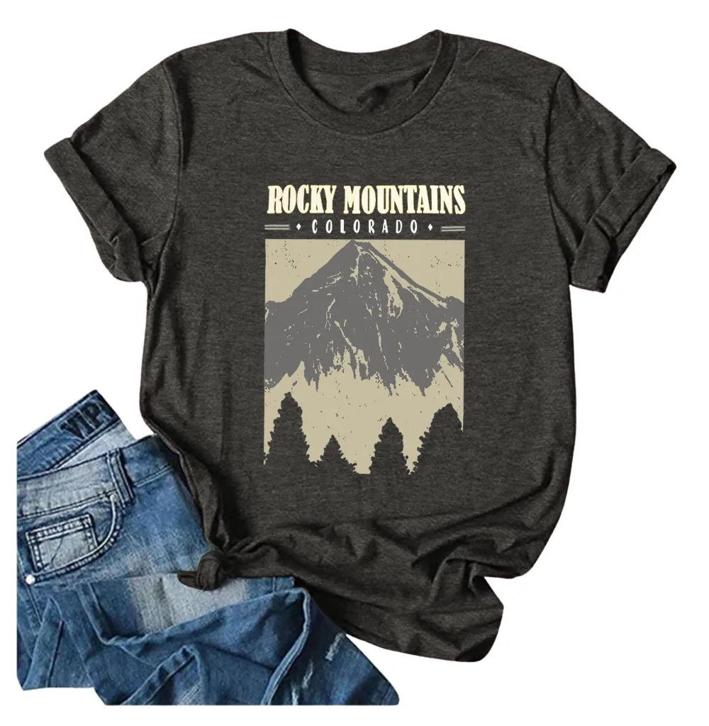 Rocky Mountains Colorado Print T-shirt