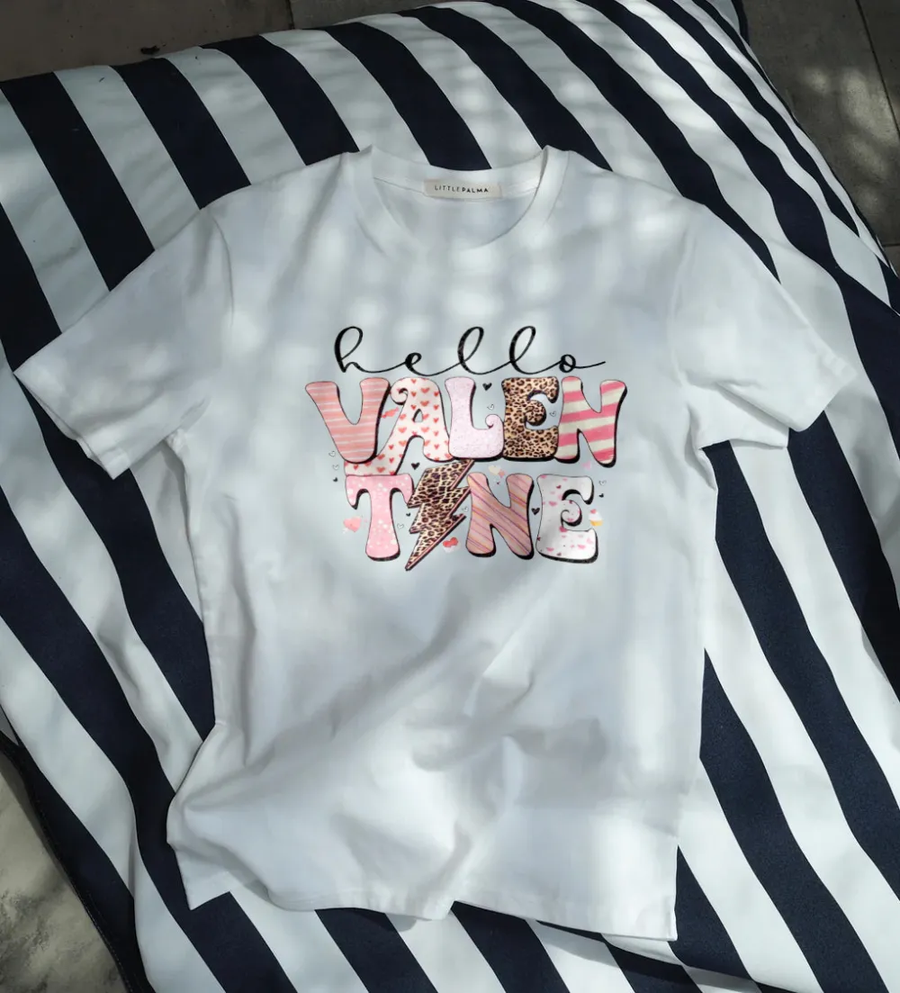 Women's Hello Valentine Printed Tee