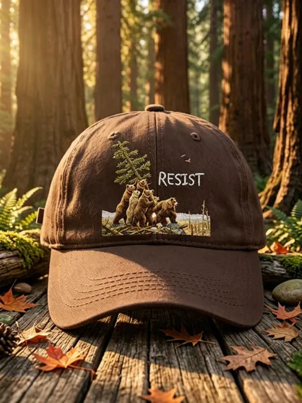 Unisex Retro Protect Our Forests Printed Hat