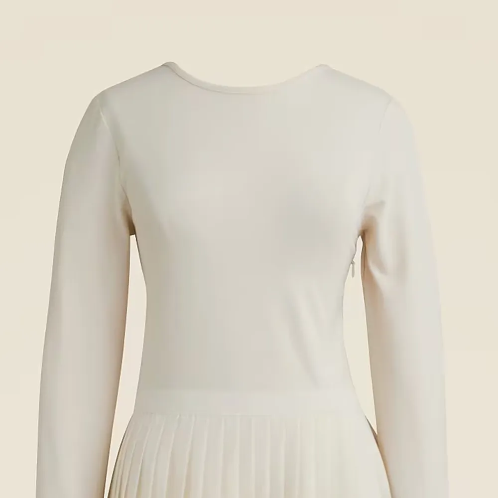Pleated Ballet Dresses in Stretch Cotton-Blend