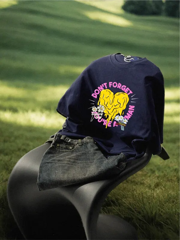 Women's Heart - Shaped Font Graphic Tee
