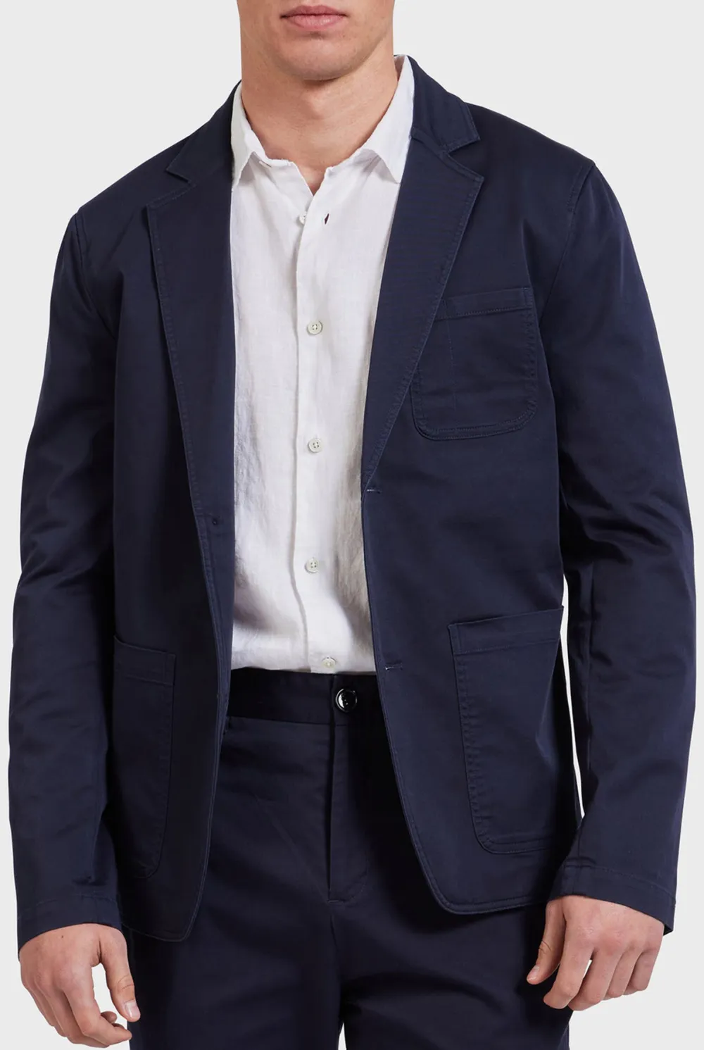 Stone Cotton Blazer