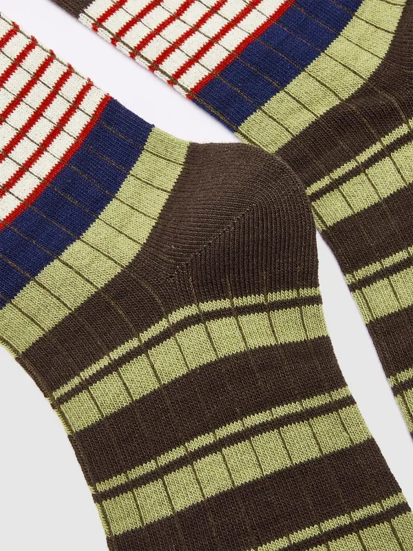 Vibrant Striped Knit Socks