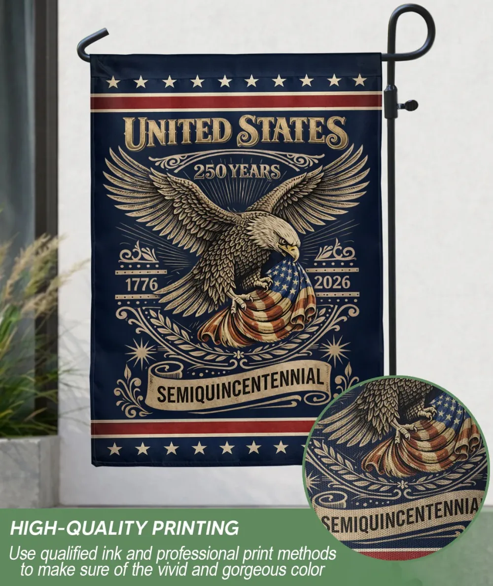 America 250Th Anniversary 1776–2026 House Flag – Patriotic Eagle USA
