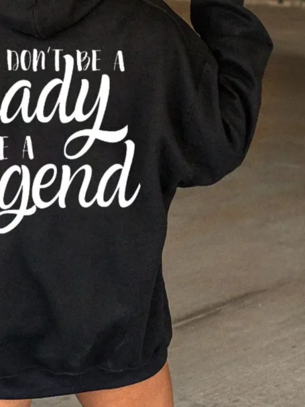 Back Text Oversized Hoodie
