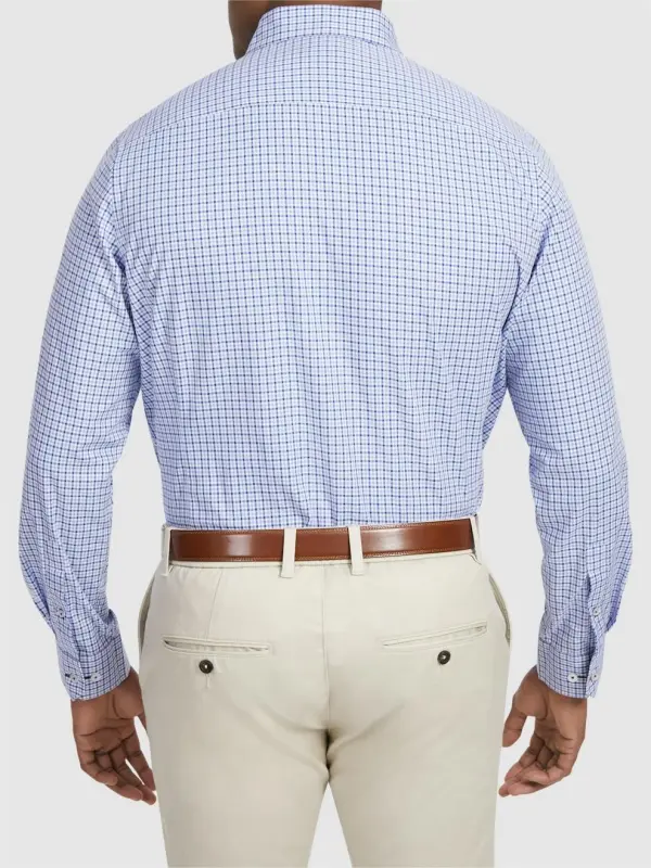 Blue Classic Checked Long Sleeve Shirts