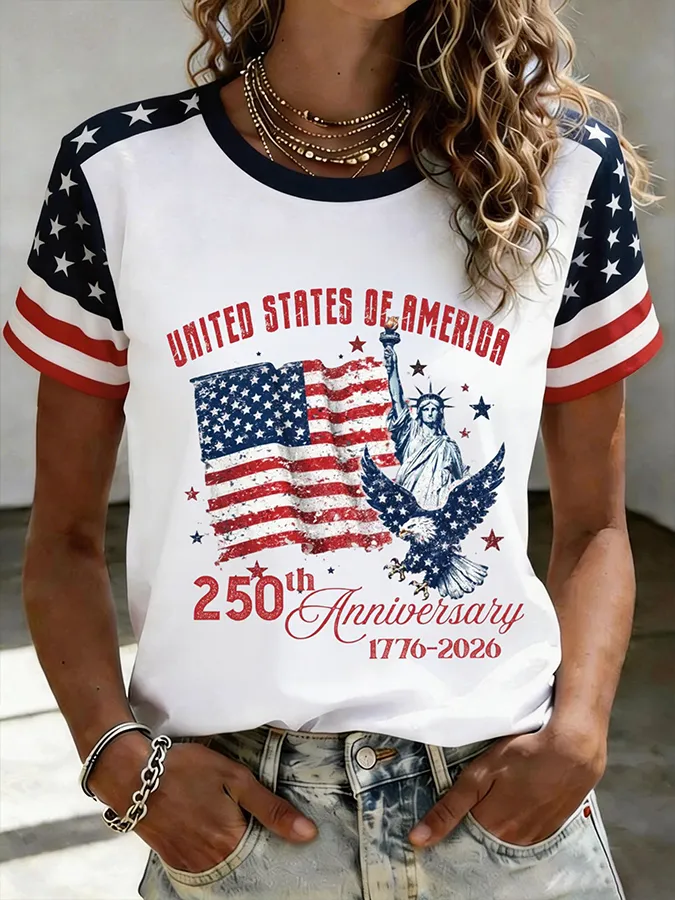 Women's USA 250th Anniversary Print Shir