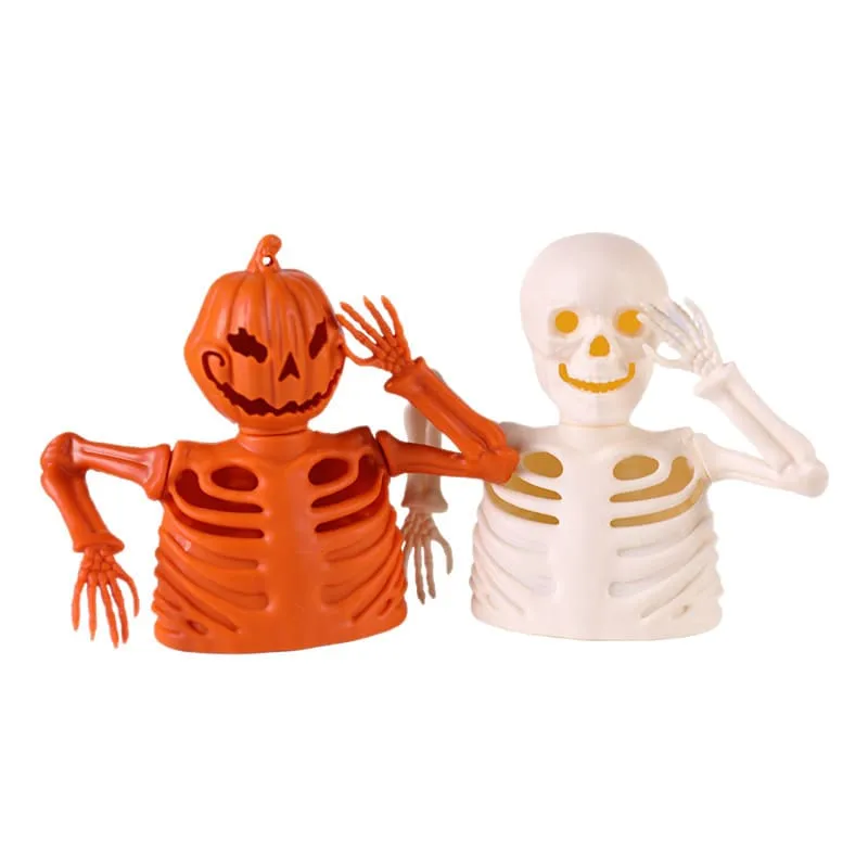 Halloween Pumpkin Skull Glowing Ornament Night Light
