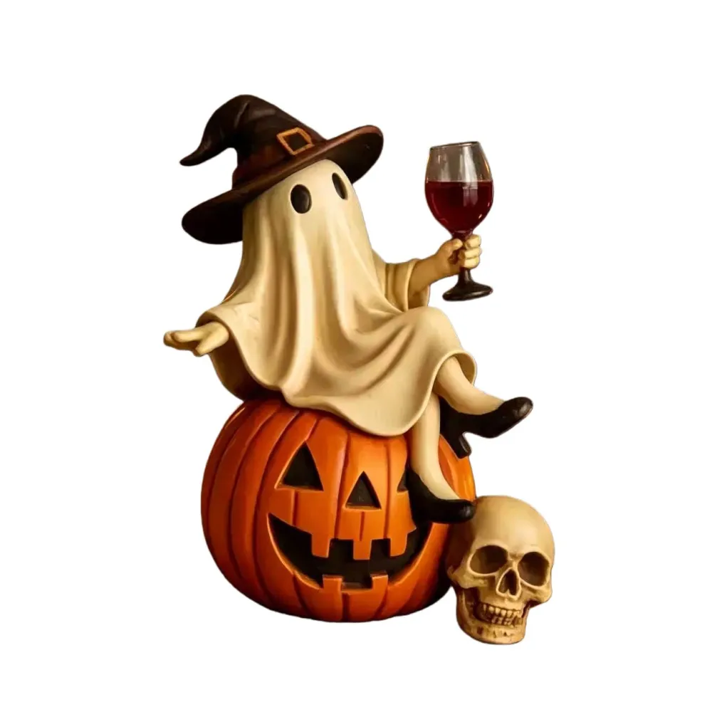 Halloween Ghost Pumpkin Ornament Glowing Night Light