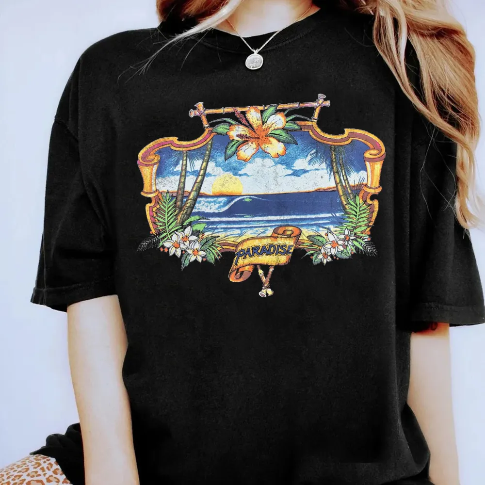 Vintage Beach Scene Graphic Tee