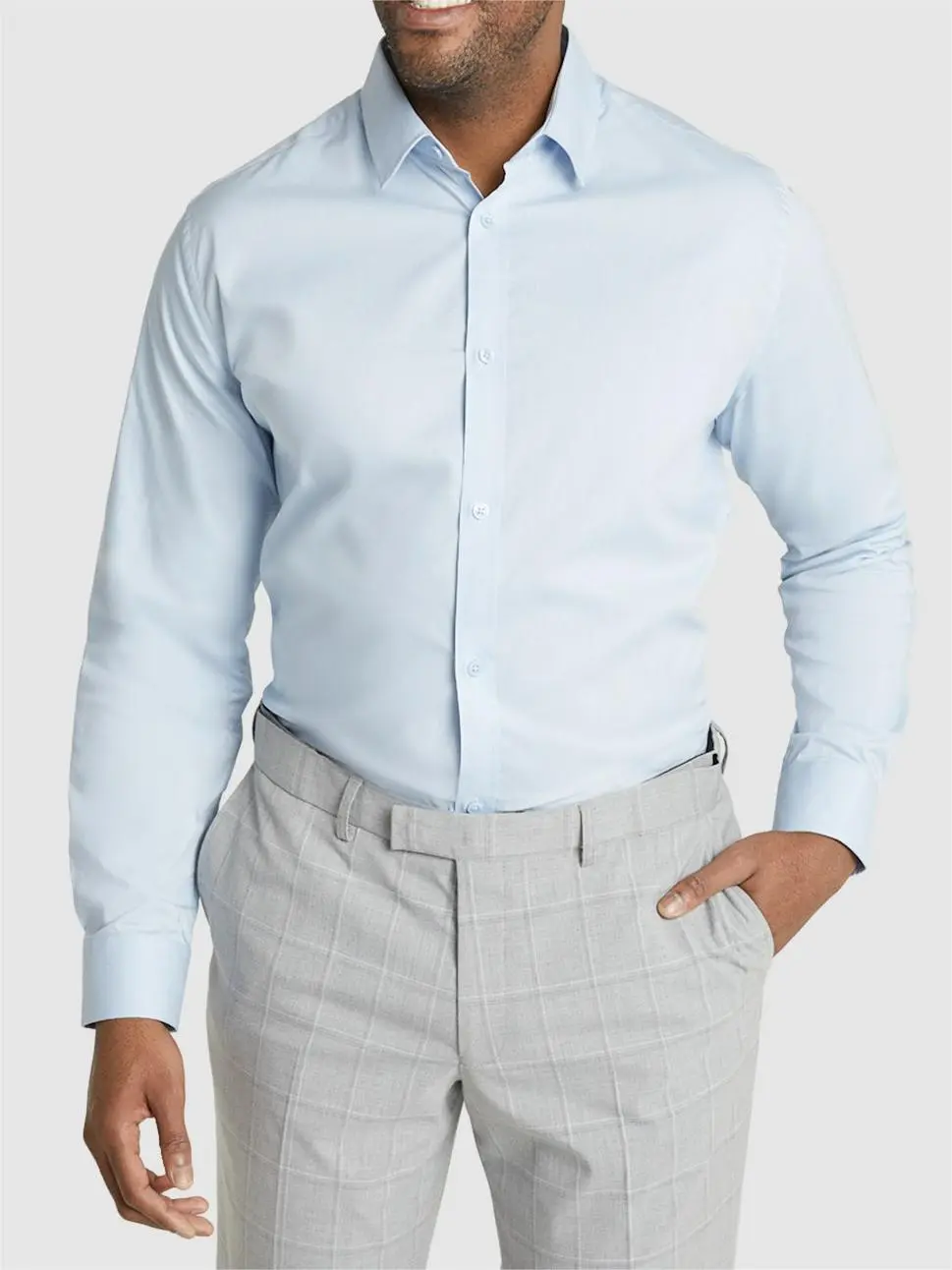 Plain Long-Sleeve Formal Shirts