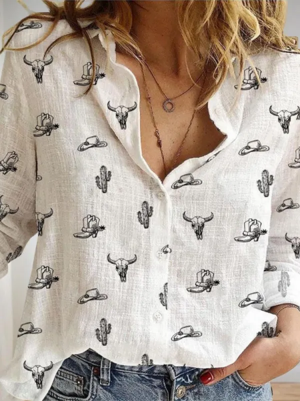 Western Style Pattern Shirt
