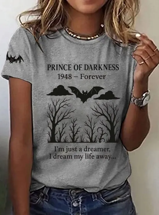 Women'S Prince Of Darkness Printed Casual T-Shirt
