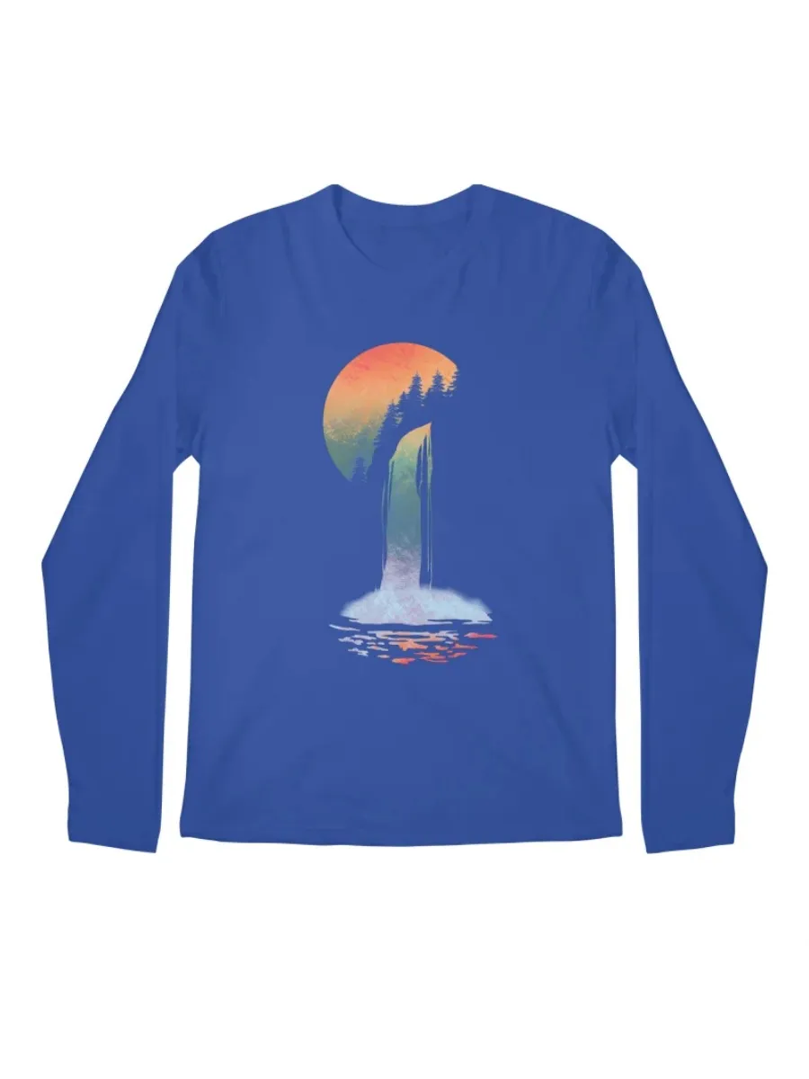 Waterfall Sunset Graphic T-Shirt