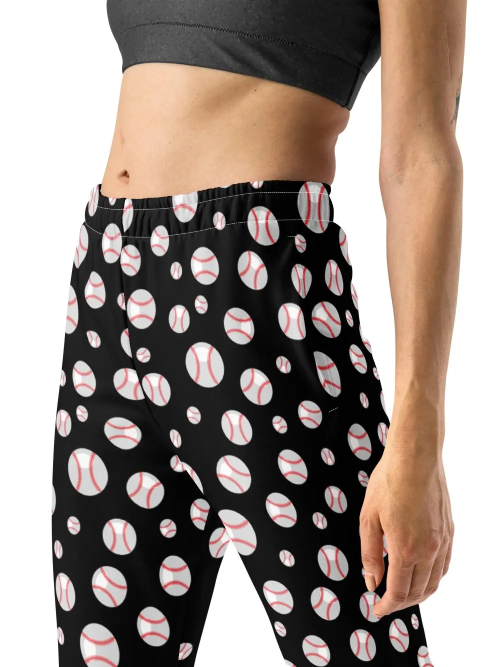 Sporty Baseball Print Pants