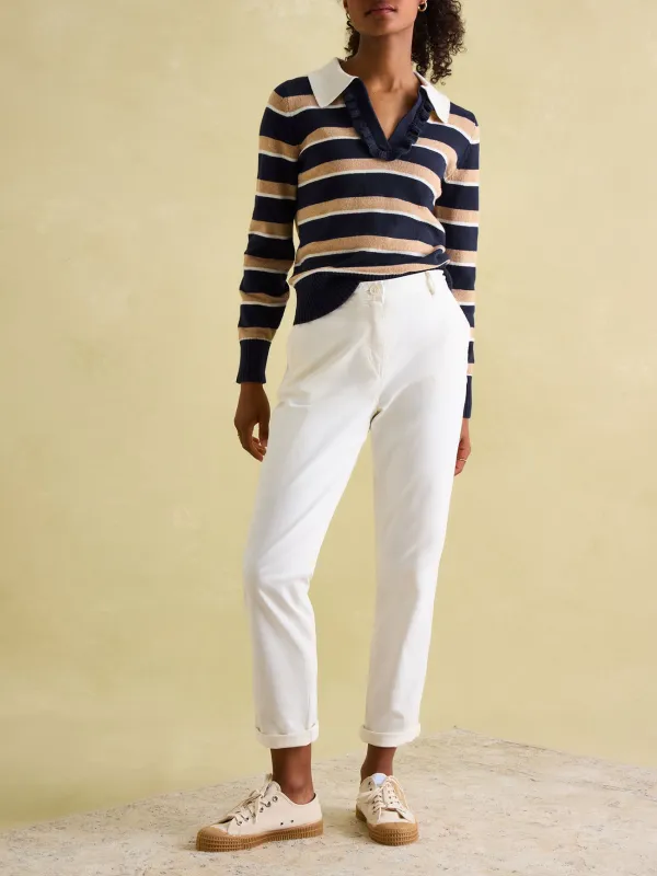 Striped V-Neck Striped Jumper