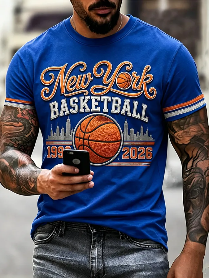 Men's Basketball Print T-shirt