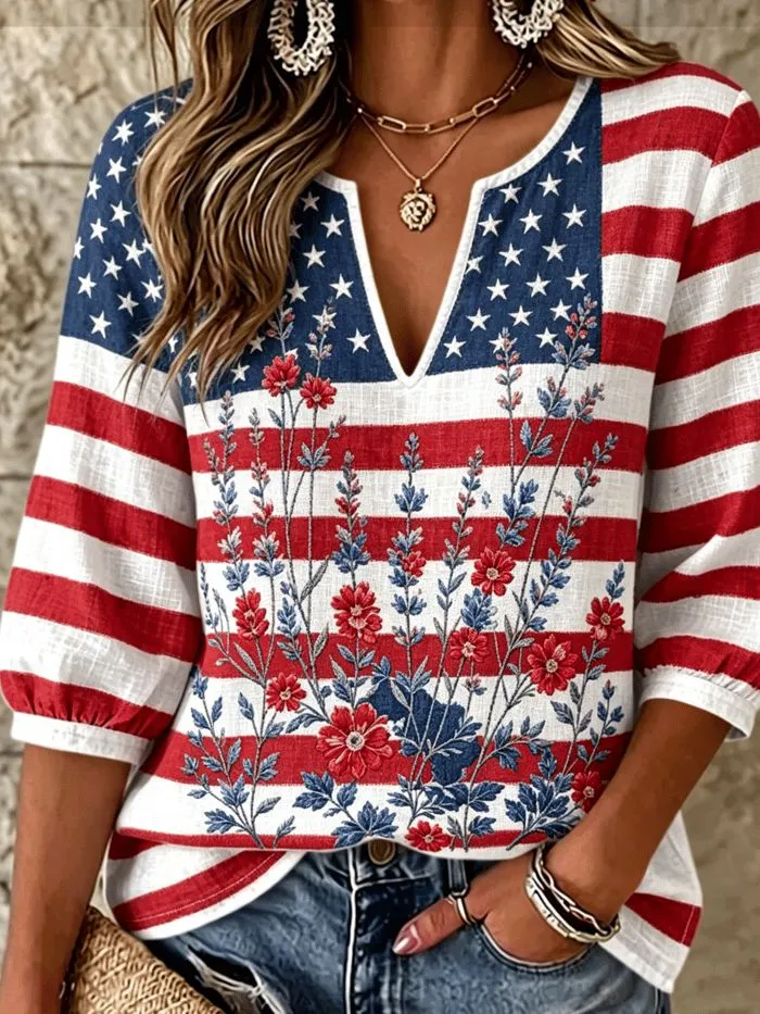 Women's 250th Anniversary Printed Casual Top