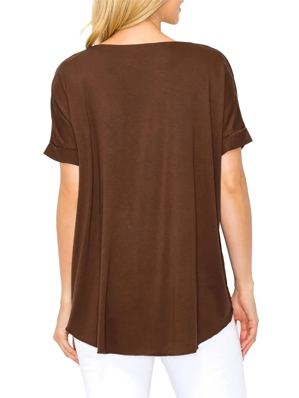 Black Short - Sleeve Surplice Top