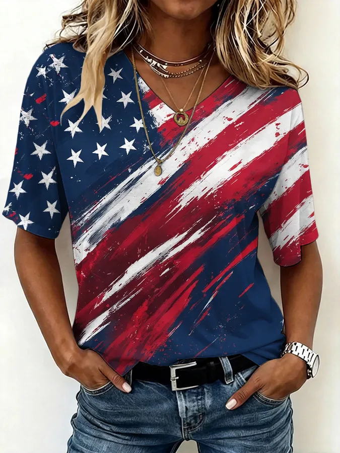 Women's 250th Anniversary of the United States Printed T-shirt