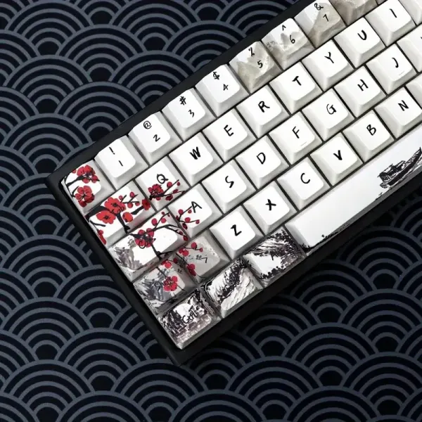 Keycap Set Keycaps 60 PercentPlum Blossom Key caps