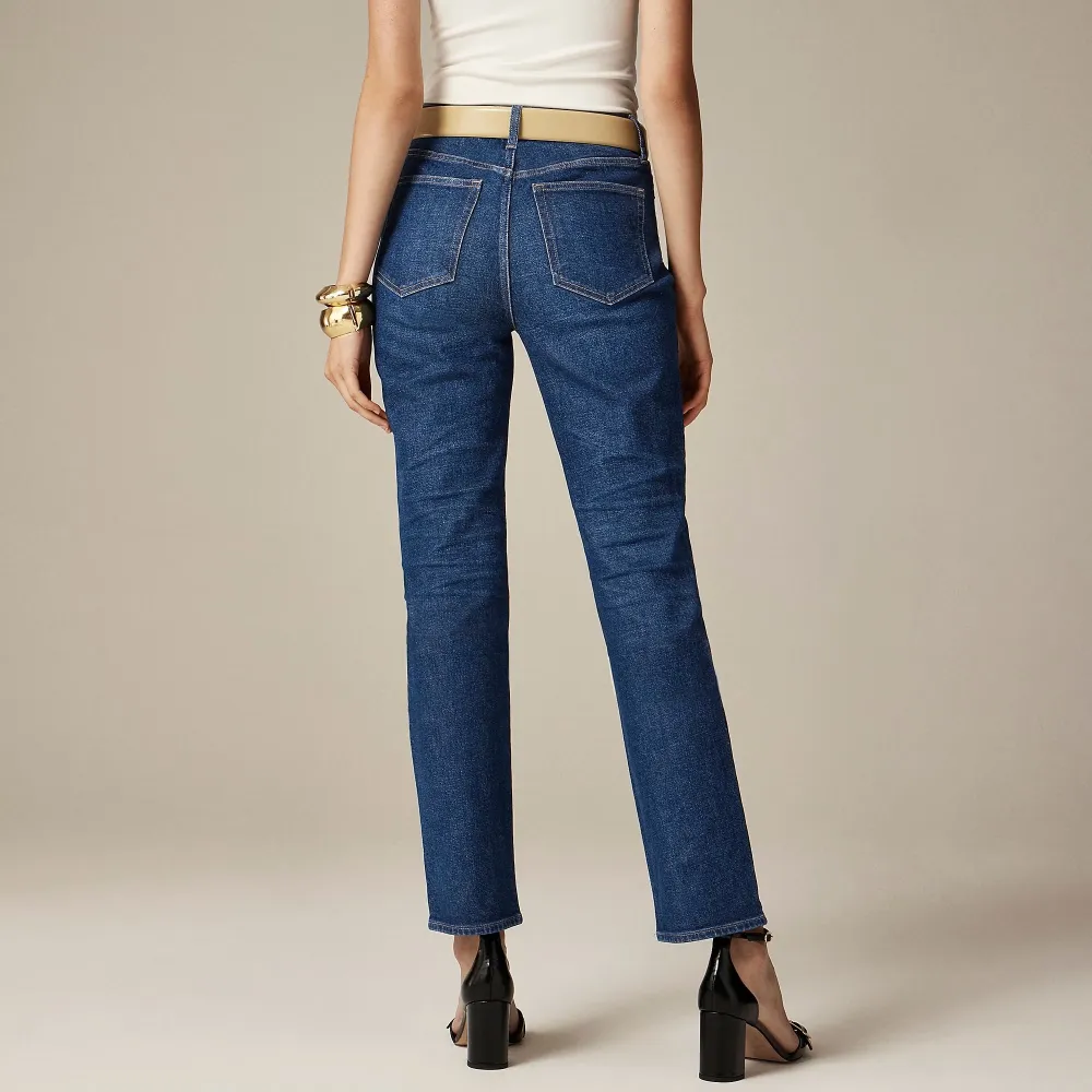 High-Rise Straight Jeans Semi-Stretch