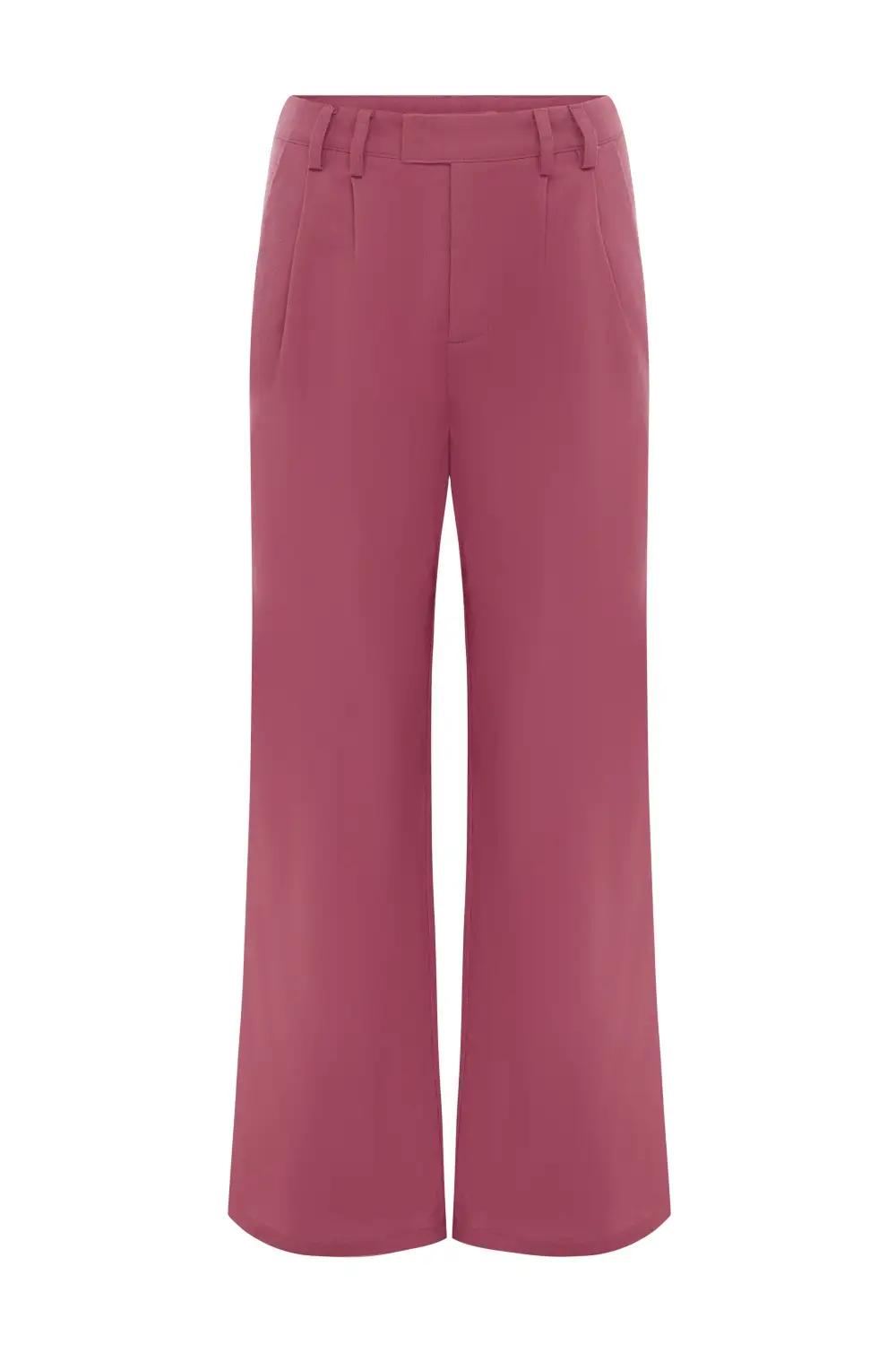 Solid Color Straight Leg Tailored Pants