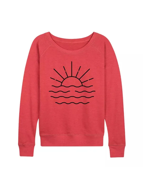 Line Art Sunset Printed T-Shirt