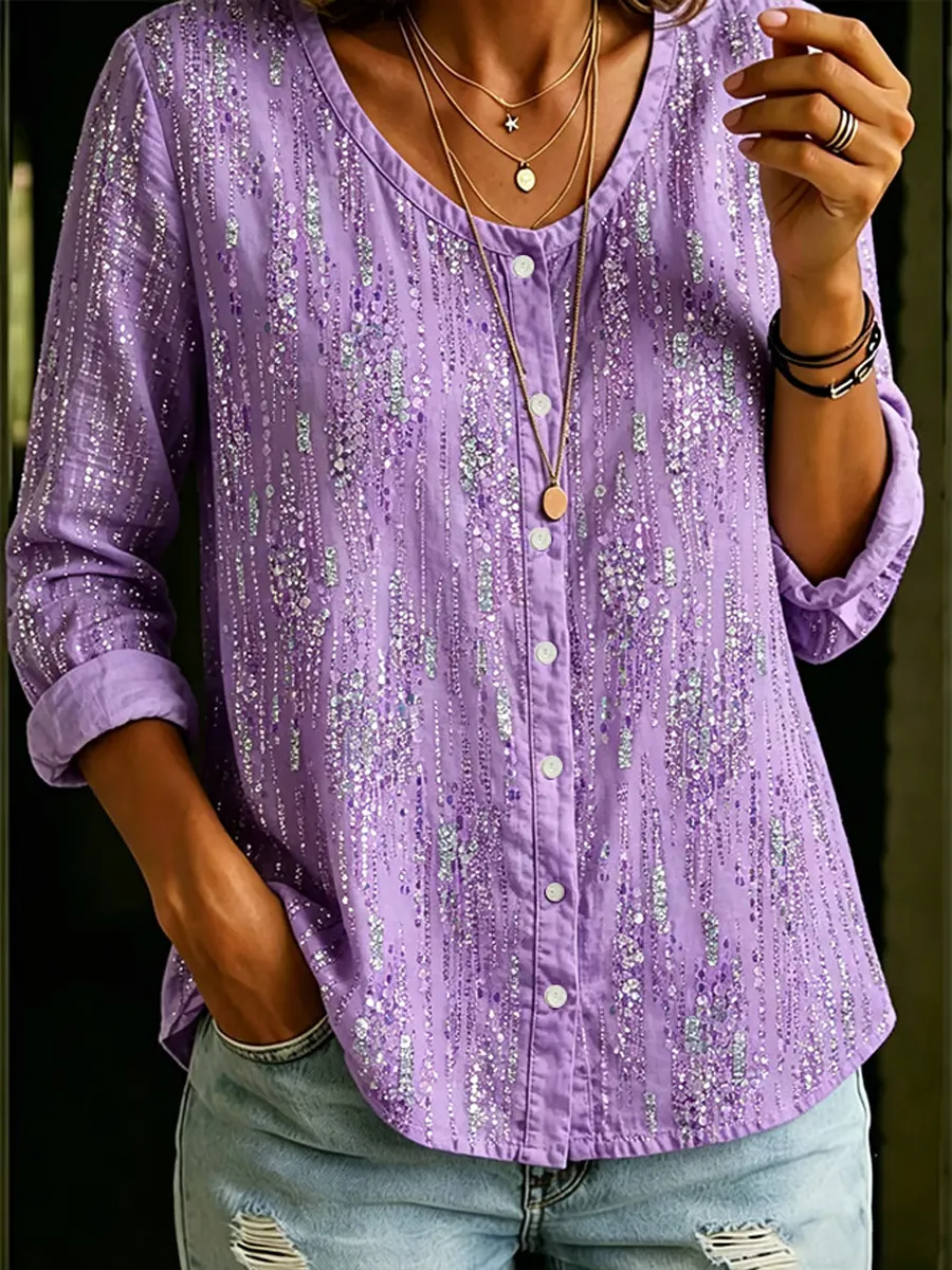 Women's Alzheimer Embroidered Casual Top