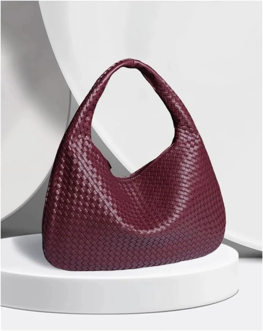 Leather Woven Handbag