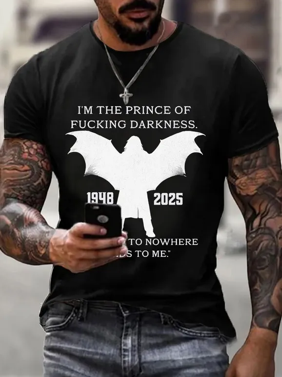 Men'S Prince Of Darkness Printed Casual T-Shirt